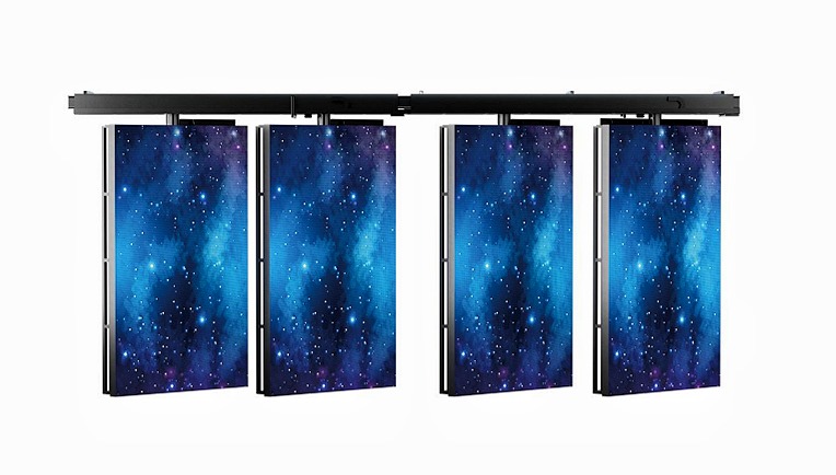 Motorized Sliding & Rotating LED Wall