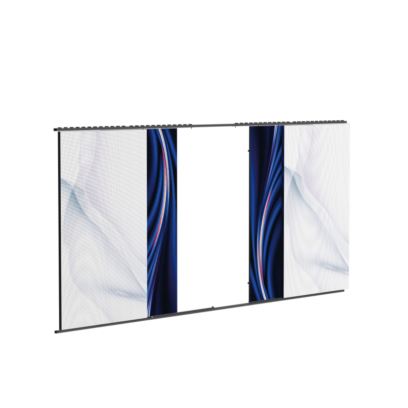 Motorized Center-Opening LED Wall