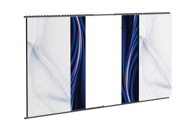 Motorized Center-Opening LED Wall